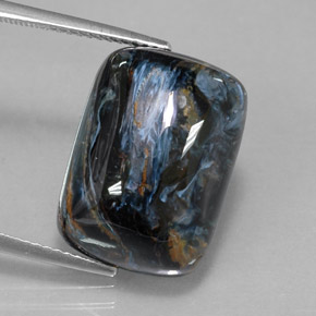 Pietersita multicolorido natural 14,51ct, almofada cortada, opaco