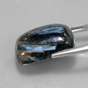 Pietersita multicolorido natural 14,51ct, almofada cortada, opaco