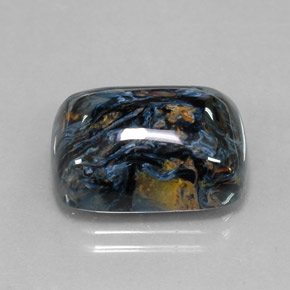 Pietersita multicolorido natural 15,34ct, almofada cortada, opaco