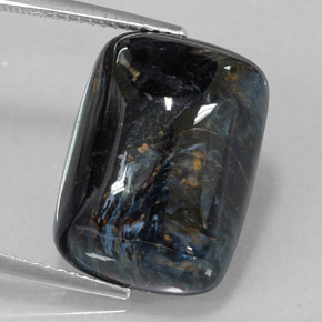 Pietersita multicolorido natural 14,80ct, almofada cortada, opaco