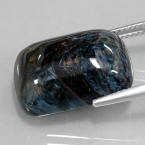 Pietersita multicolorido natural 14,80ct, almofada cortada, opaco