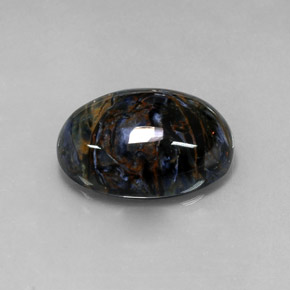 Pietersita multicolorido natural 12,29ct, corte oval, opaco