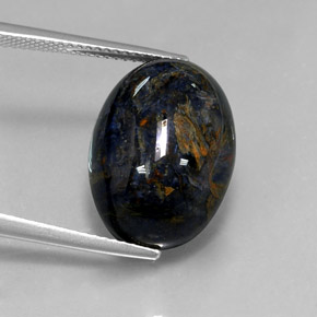Pietersita multicolorido natural 12,85ct, corte oval, opaco