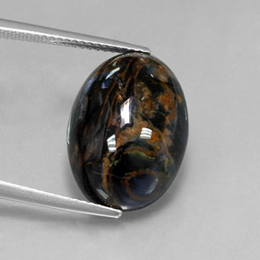 Pietersite Multicolorido Natural 12.85ct, Corte Oval, Opaco