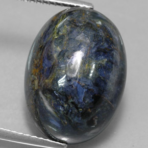 Pietersita multicolorido natural 12,62ct, corte oval, opaco