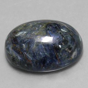 Pietersita multicolorido natural 12,62ct, corte oval, opaco