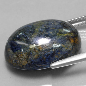 Pietersita multicolorido natural 12,62ct, corte oval, opaco