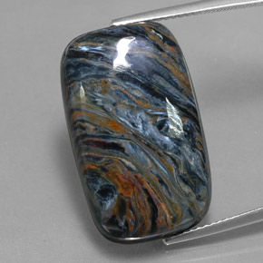 Pietersita multicolorido natural 22,09ct, baguete, opaco