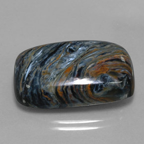 Pietersita multicolorido natural 22,09ct, baguete, opaco