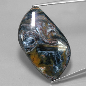 Pietersita multicolorido natural 36,00ct, forma extravagante, opaco