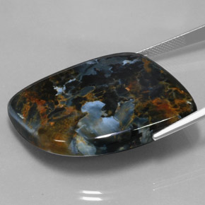 Pietersita multicolorido natural 57,58ct, forma extravagante, opaco