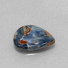 Pietersita multicolorido natural 1,84ct, formato de pêra, opaco