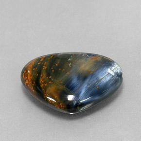 Pietersite Multicolorido Natural 6.86ct, Formato de pêra, Opaco