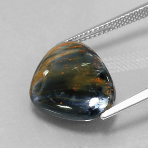 Pietersite Multicolorido Natural 6.86ct, Formato de pêra, Opaco