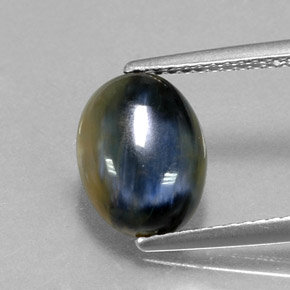 Pietersita multicolorido natural 2,27ct, corte oval, opaco