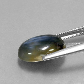 Pietersita multicolorido natural 2,27ct, corte oval, opaco