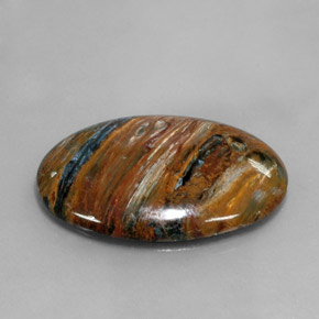 Pietersite Multicolorido Natural 21.99ct, Corte Oval, Opaco