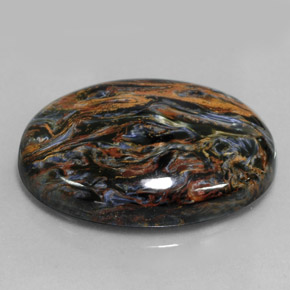 Pietersite Multicolorido Natural 36.77ct, Corte Oval, Opaco