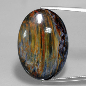 Pietersite Multicolorido Natural 28.90ct, Corte Oval, Opaco