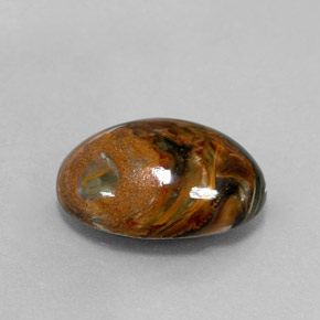 Pietersita multicolorido natural 7,00ct, corte oval, opaco