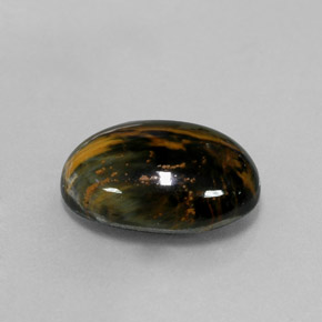 Pietersita multicolorido natural 7,12ct, corte oval, opaco