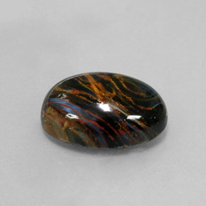 Pietersite Multicolorido Natural 7.86ct, Corte Oval, Opaco