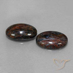 Pedras preciosas de Pietersite Preto natural de 16.77 ct, oval, Opaco