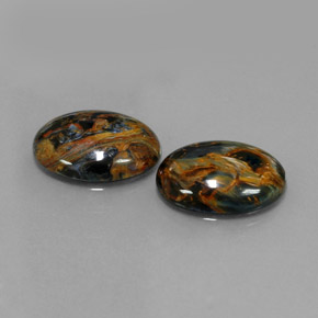 Pedras preciosas de pietersita multicolorido natural de  ct, corte oval, opaco