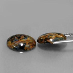 Pedras preciosas de pietersita multicolorido natural de  ct, corte oval, opaco