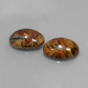 Pedras preciosas de pietersita multicolorido natural de  ct, corte oval, opaco