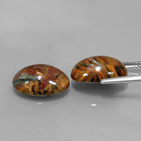 Pedras preciosas de pietersita multicolorido natural de  ct, corte oval, opaco