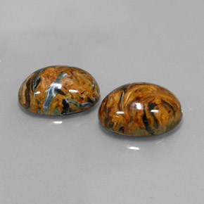 Pedras preciosas de pietersita multicolorido natural de  ct, corte oval, opaco