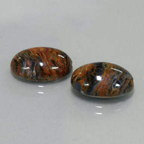 Pedras preciosas de pietersita multicolorido natural de  ct, corte oval, opaco