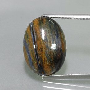 Pietersite Multicolorido Natural 9.38ct, Corte Oval, Opaco