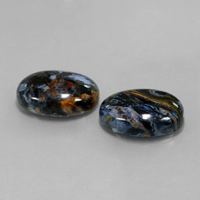 Pedras preciosas de pietersita multicolorido natural de  ct, corte oval, opaco