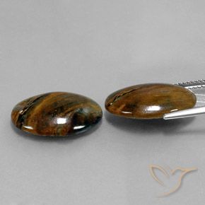 Pedras preciosas de Pietersite Multicolorido natural de 12.69 ct, oval, Opaco