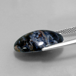 Pietersita multicolorido natural 8,33ct, corte oval, opaco