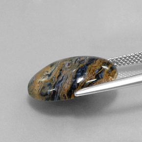 Pietersita multicolorido natural 8,02ct, corte oval, opaco