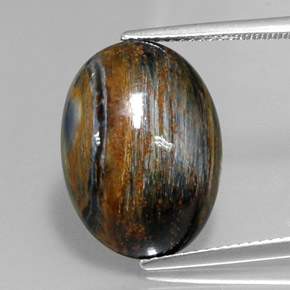 Pietersite Multicolorido Natural 10.13ct, Corte Oval, Opaco