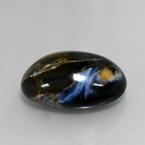 Pietersita multicolorido natural 10,98ct, corte oval, opaco