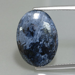 Pietersita multicolorido natural 5,59ct, corte oval, opaco