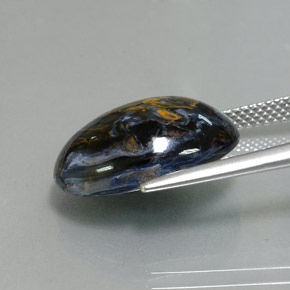 Pietersita multicolorido natural 9,96ct, corte oval, opaco