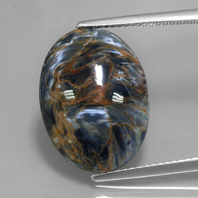 Pietersita multicolorido natural 7,50ct, corte oval, opaco