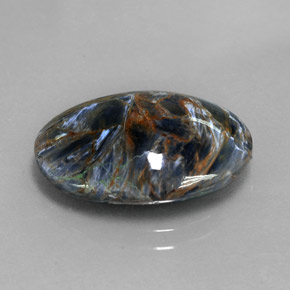 Pietersita multicolorido natural 7,50ct, corte oval, opaco