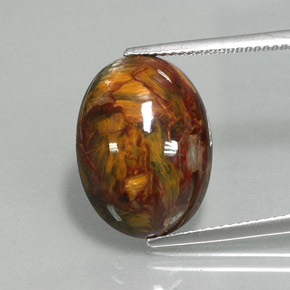 Pietersite Multicolorido Natural 9.80ct, Corte Oval, Opaco