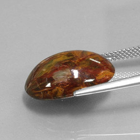 Pietersite Multicolorido Natural 9.80ct, Corte Oval, Opaco