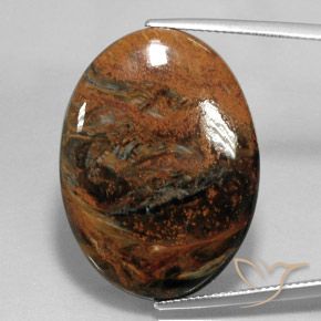 25.96ct Natural Multicolorido Pietersite, oval, Opaco