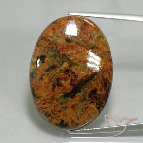 28.14ct Natural Multicolorido Pietersite, oval, Opaco