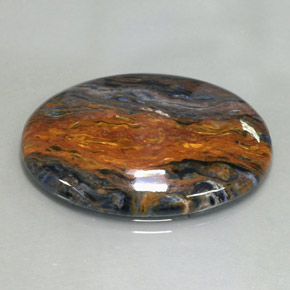 Pietersita multicolorido natural 21,00ct, corte oval, opaco