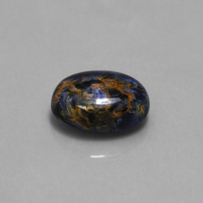 Pietersita multicolorido natural 3,23ct, corte oval, opaco